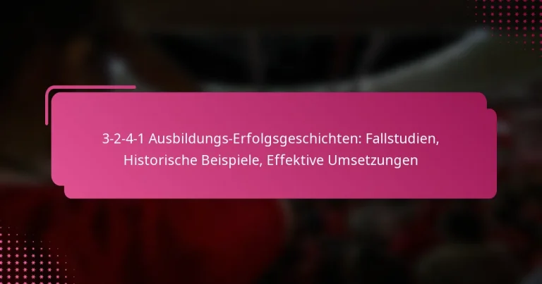 3-2-4-1 Ausbildungs-Erfolgsgeschichten: Fallstudien, Historische Beispiele, Effektive Umsetzungen