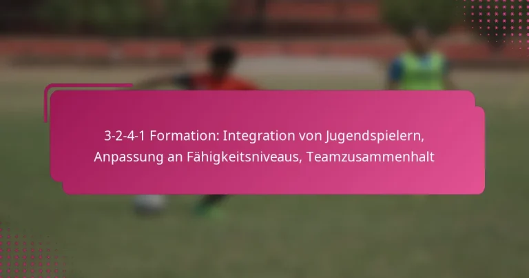 3-2-4-1 Formation: Integration von Jugendspielern, Anpassung an Fähigkeitsniveaus, Teamzusammenhalt