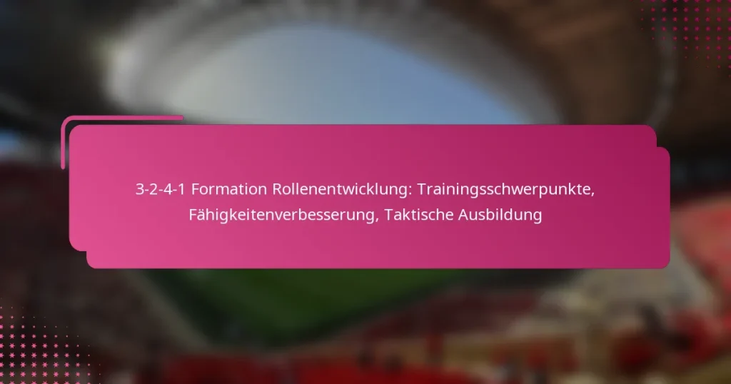 3-2-4-1 Formation Rollenentwicklung: Trainingsschwerpunkte, Fähigkeitenverbesserung, Taktische Ausbildung