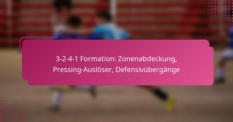 3-2-4-1 Formation: Zonenabdeckung, Pressing-Auslöser, Defensivübergänge