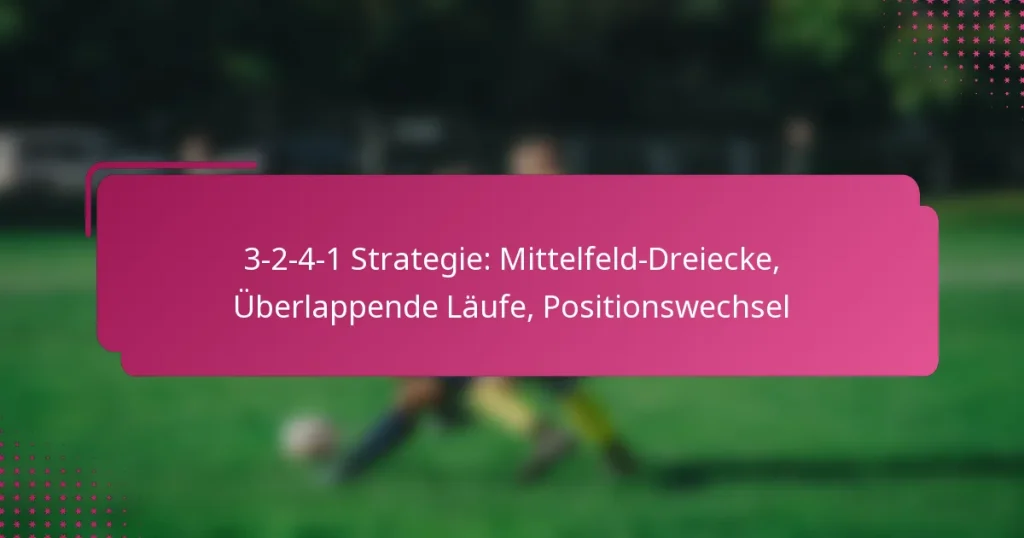 3-2-4-1 Strategie: Mittelfeld-Dreiecke, Überlappende Läufe, Positionswechsel