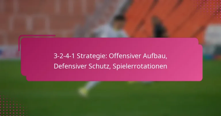 3-2-4-1 Strategie: Offensiver Aufbau, Defensiver Schutz, Spielerrotationen
