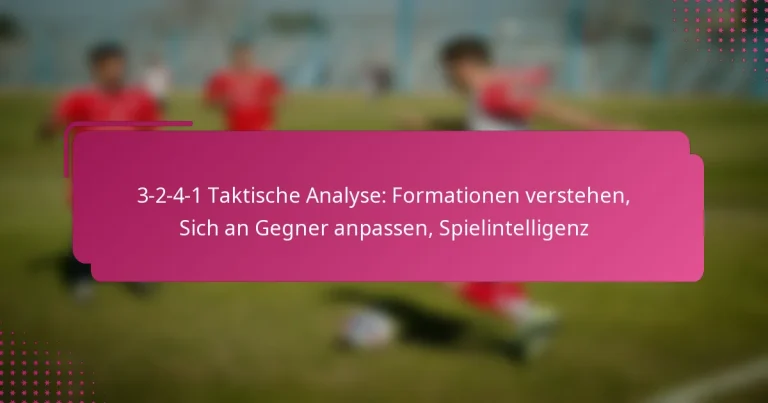3-2-4-1 Taktische Analyse: Formationen verstehen, Sich an Gegner anpassen, Spielintelligenz