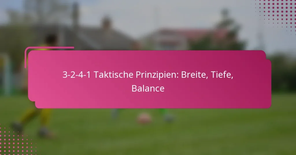 3-2-4-1 Taktische Prinzipien: Breite, Tiefe, Balance