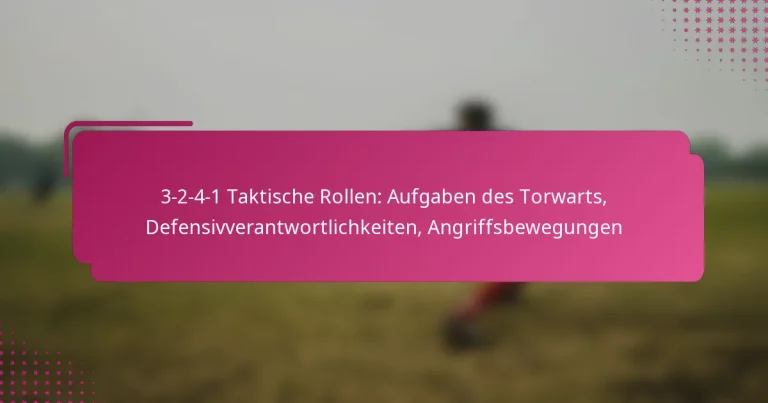 3-2-4-1 Taktische Rollen: Aufgaben des Torwarts, Defensivverantwortlichkeiten, Angriffsbewegungen