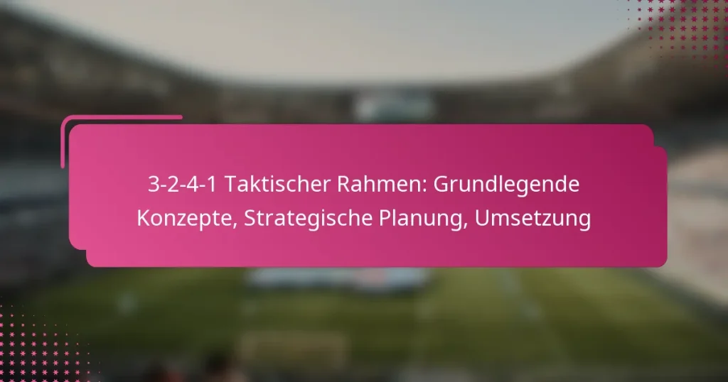 3-2-4-1 Taktischer Rahmen: Grundlegende Konzepte, Strategische Planung, Umsetzung
