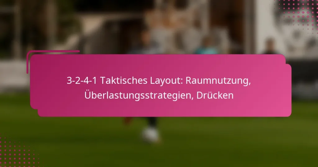 3-2-4-1 Taktisches Layout: Raumnutzung, Überlastungsstrategien, Drücken