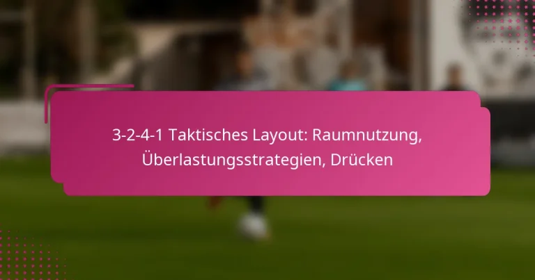 3-2-4-1 Taktisches Layout: Raumnutzung, Überlastungsstrategien, Drücken