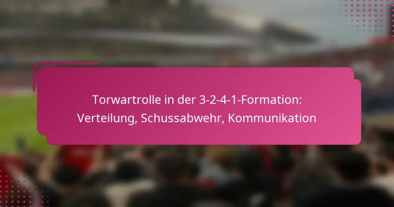 Torwartrolle in der 3-2-4-1-Formation: Verteilung, Schussabwehr, Kommunikation