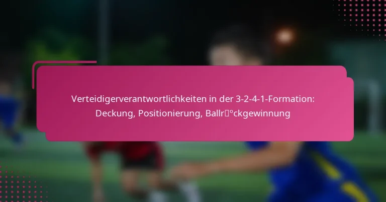 Verteidigerverantwortlichkeiten in der 3-2-4-1-Formation: Deckung, Positionierung, Ballrückgewinnung