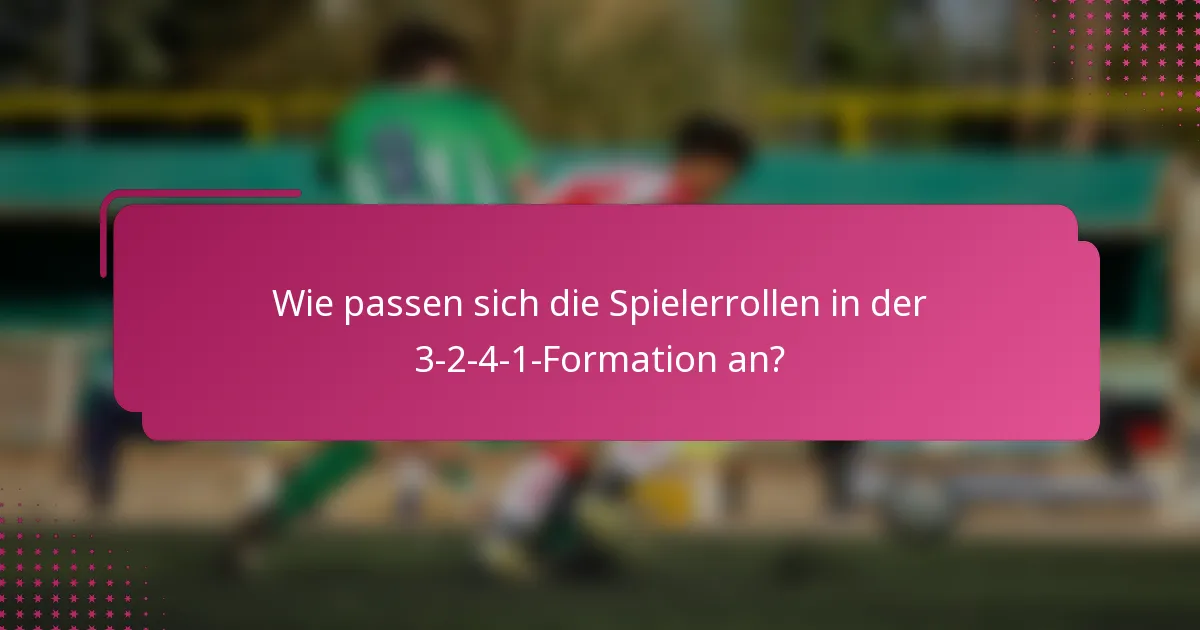 Wie passen sich die Spielerrollen in der 3-2-4-1-Formation an?